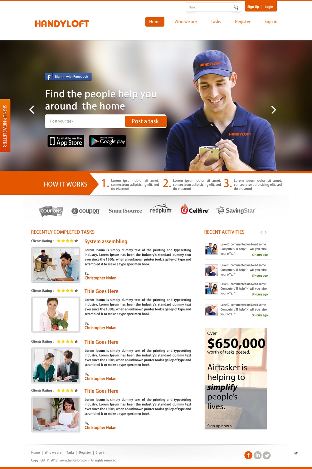 Diseño Web por pb para Handyloft | Diseño #1656639