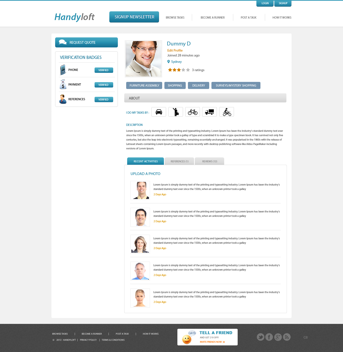 Web Design by pb for Handyloft | Design #1725928
