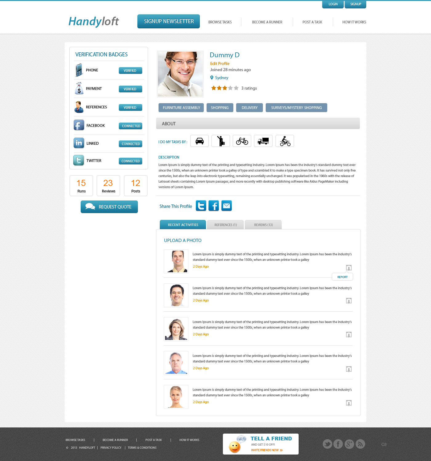 Web Design by pb for Handyloft | Design #1729477