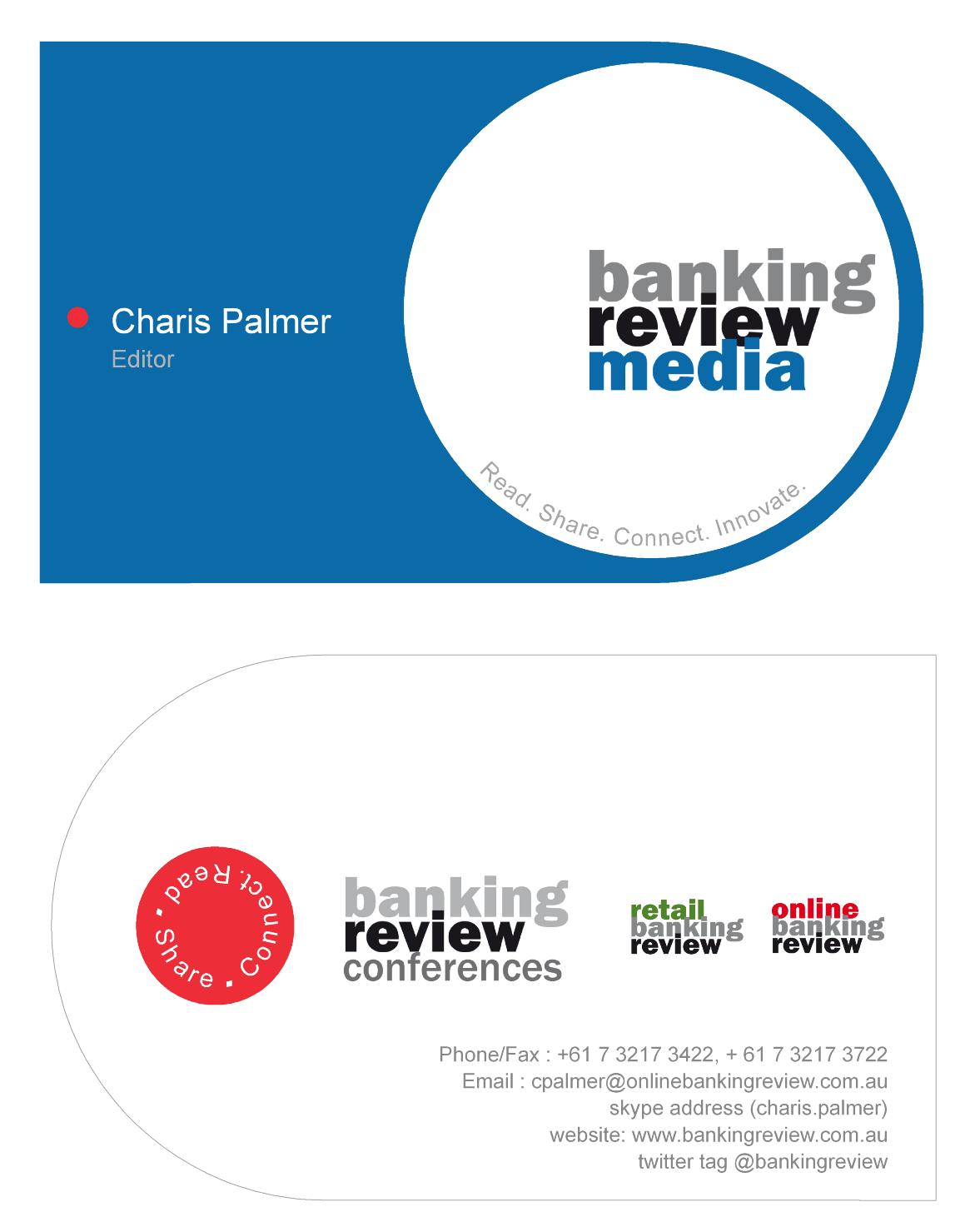 Business Card Design by NG KIA HUI for Banking Review Media | Design #10454