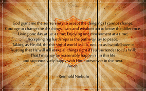 Serenity Prayer Art/Poster Design for Canvas Printing
