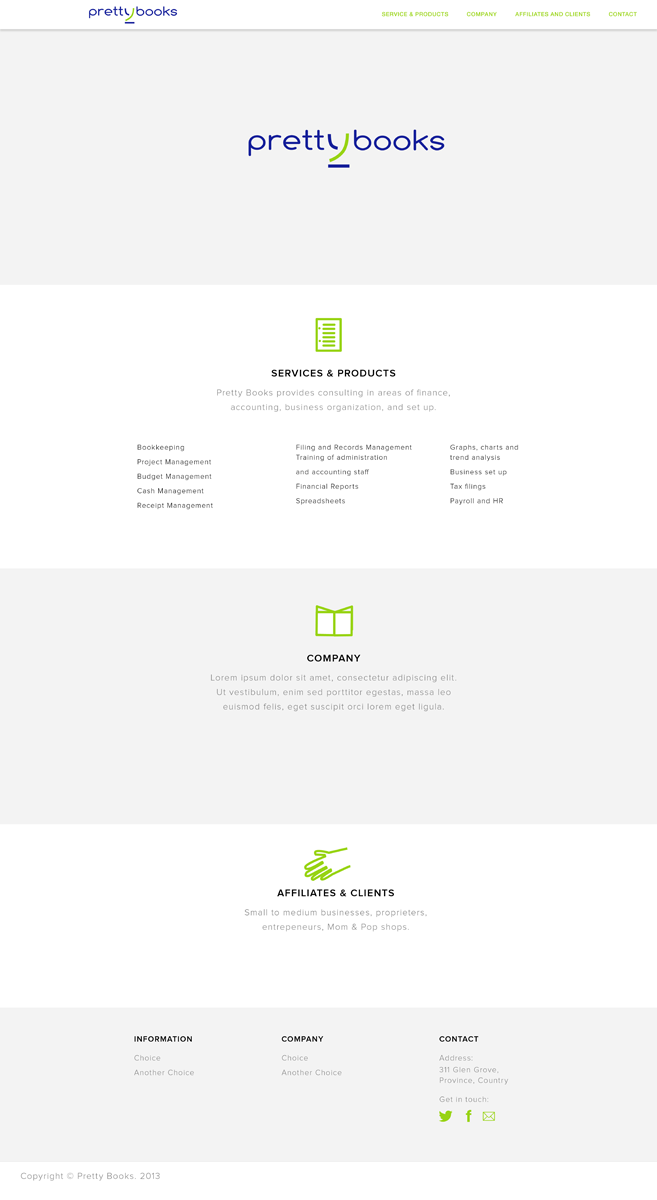 Web Design by Cam for Pretty Books | Design #1745734