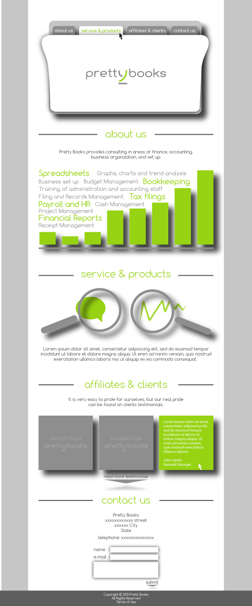 Web Design par Dzains pour Pretty Books | Design #1670351