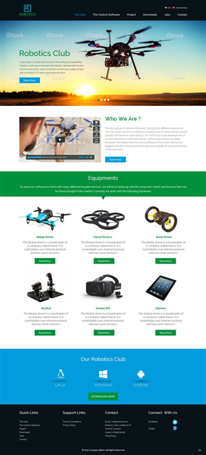 Web Design by pb for Robotics Club Ltd | Design: #6220040