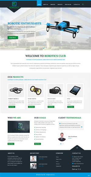 Web Design by pb for Robotics Club Ltd | Design: #6220058
