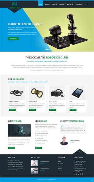 Web Design by pb for Robotics Club Ltd | Design: #6220059
