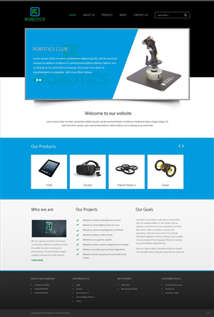 Web Design by pb for Robotics Club Ltd | Design: #6220061