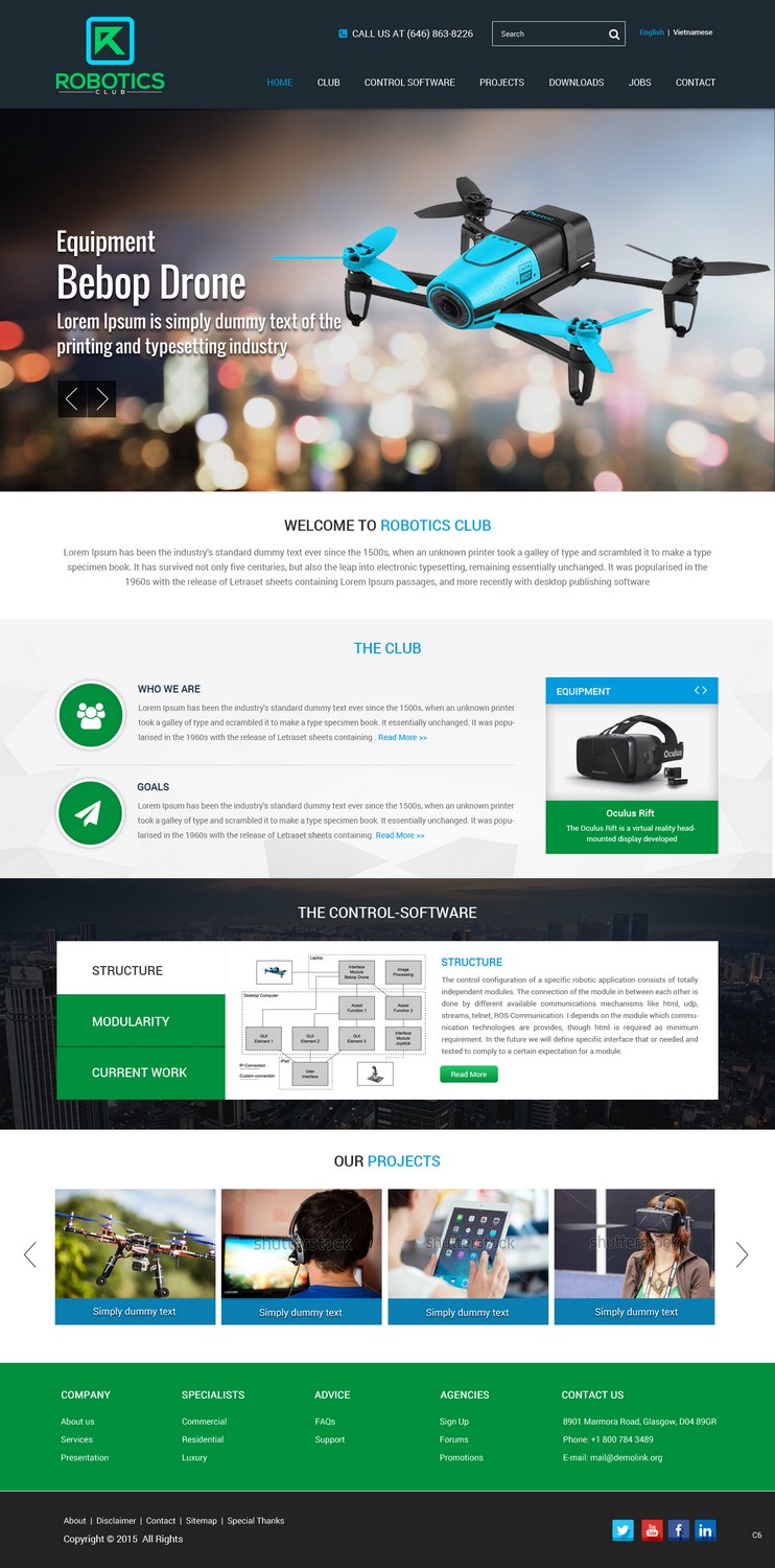 Web Design by pb for Robotics Club Ltd | Design: #6220065