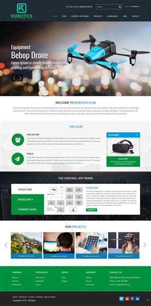 Web Design by pb for Robotics Club Ltd | Design #6220065
