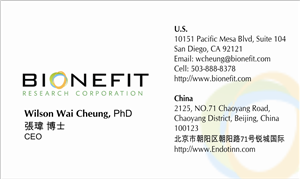 Business Card Design by NJB for Bionefit Research Corporation | Design: #1654259