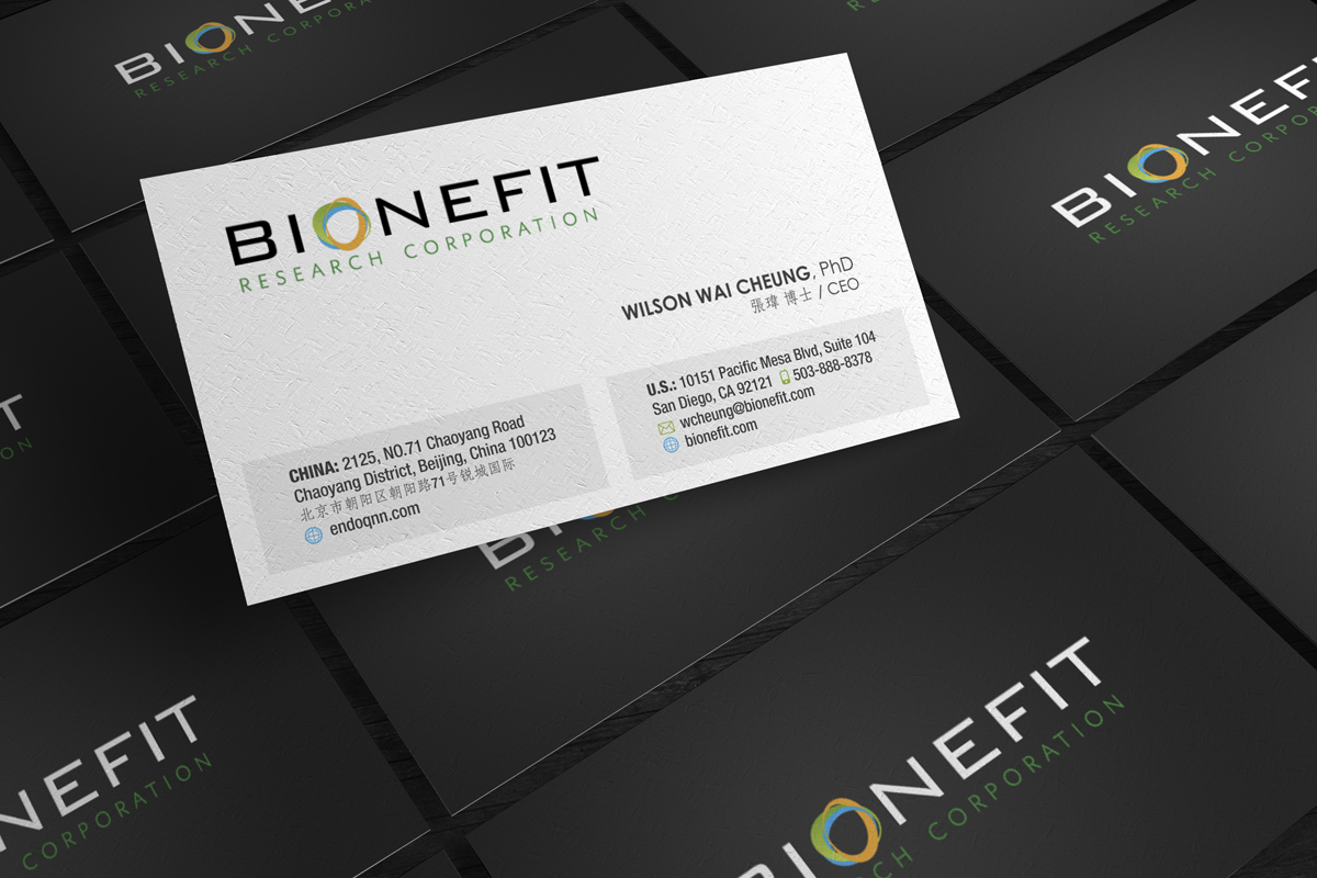Business Card Design by logodentity for Bionefit Research Corporation | Design #1650162