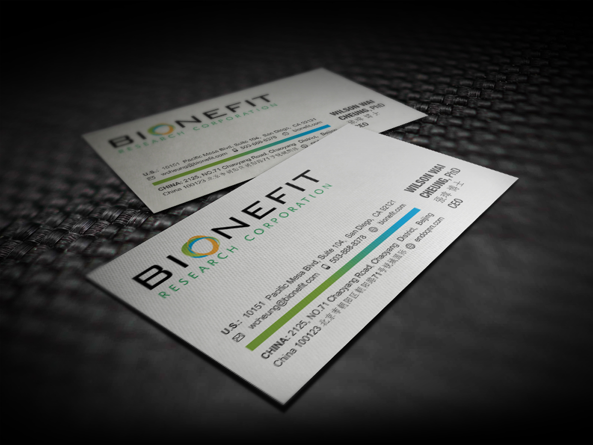 Business Card Design by logodentity for Bionefit Research Corporation | Design #1650248