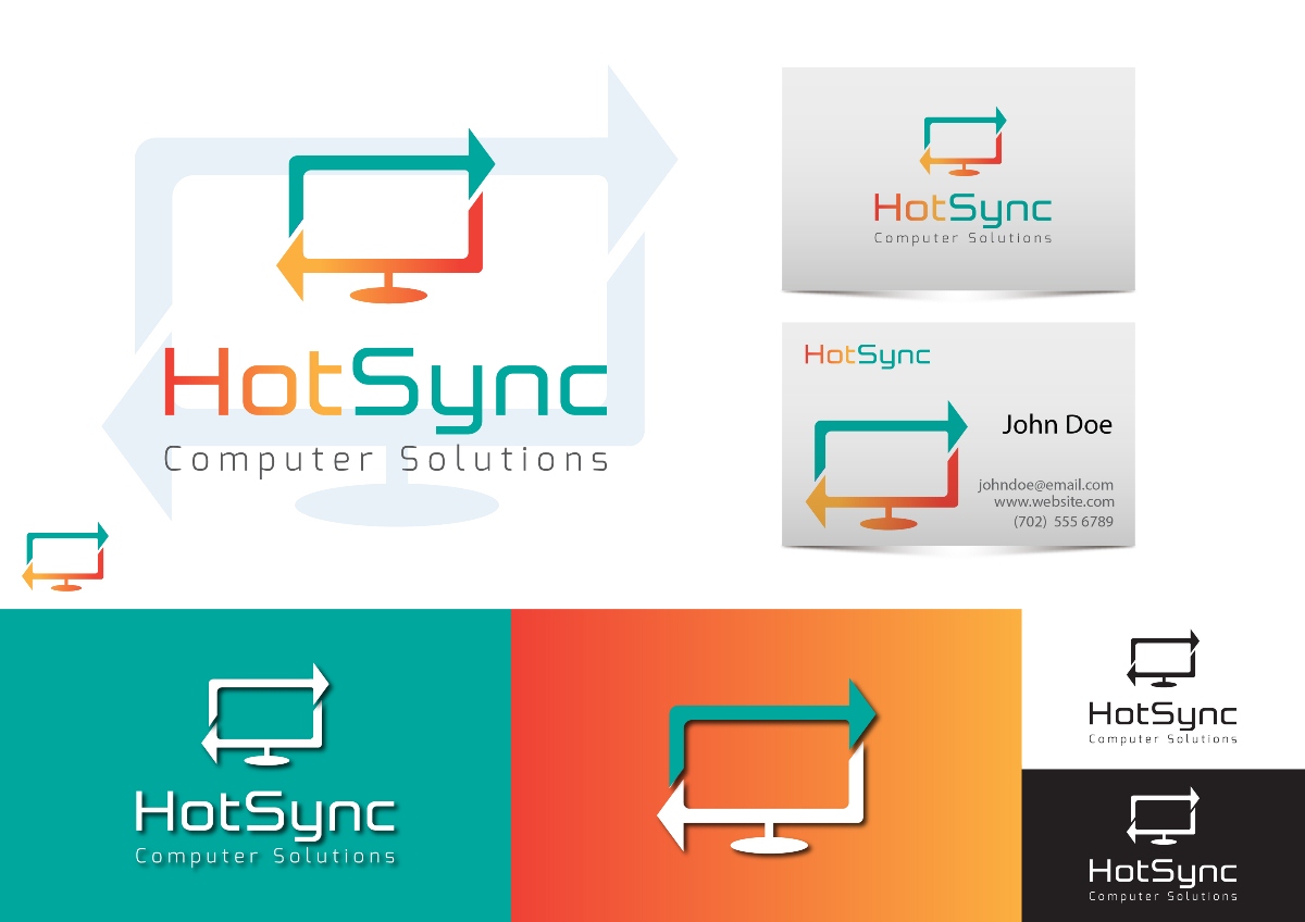 Logo-Design von ZeleniZub für HotSync Computer Solutions | Design #6200952