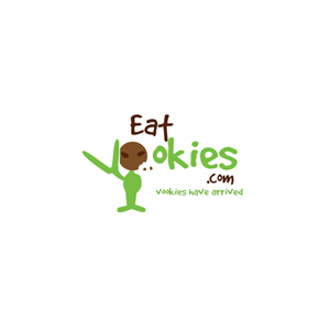 EatVookies.com  with a catch phrase below. see must halves for more info please.  | Logo Design by Hiccups Design