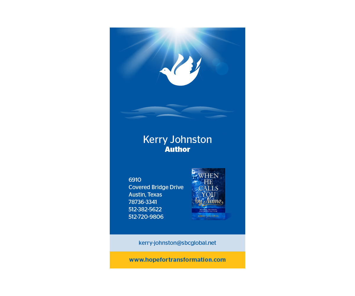 Design de Carte de Visite par juanmikes pour Hope for Transformation | Design #6279450