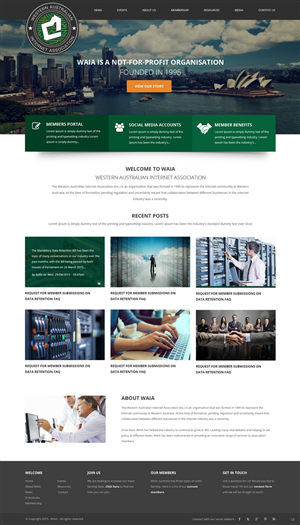 Design Wordpress par pb pour Western Australian Internet Association Inc. | Design : #6257006