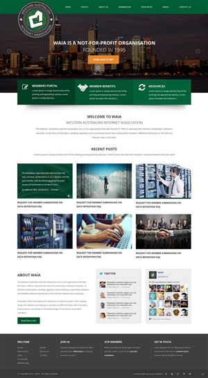 Design Wordpress par pb pour Western Australian Internet Association Inc. | Design : #6270644