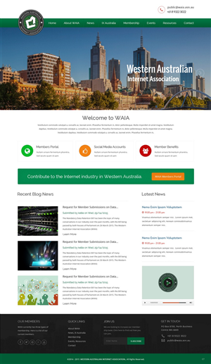 Design Wordpress par pb pour Western Australian Internet Association Inc. | Design : #6270647