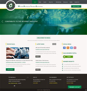 Design Wordpress par pb pour Western Australian Internet Association Inc. | Design : #6270649