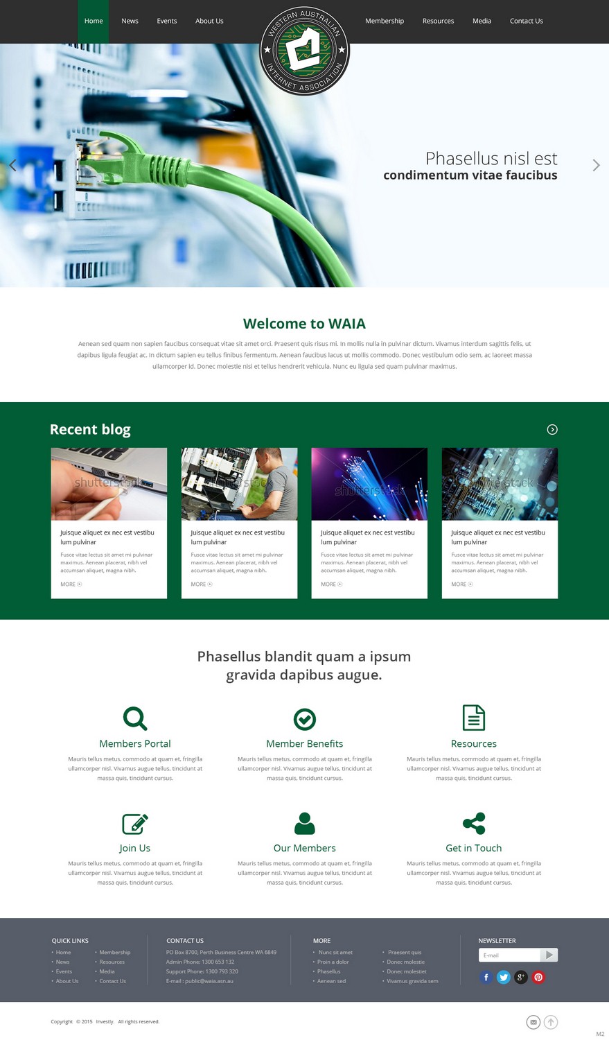 Design Wordpress par pb pour Western Australian Internet Association Inc. | Design #6270651
