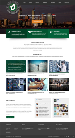 Design Wordpress par pb pour Western Australian Internet Association Inc. | Design : #6279944