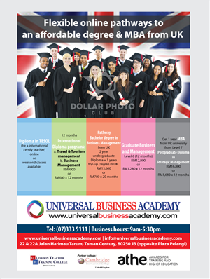 Flyer Design by GGV for Universal Business Academy | Design: #6244003