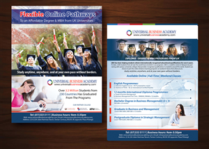 Flyer Design by uk for Universal Business Academy | Design #6318643