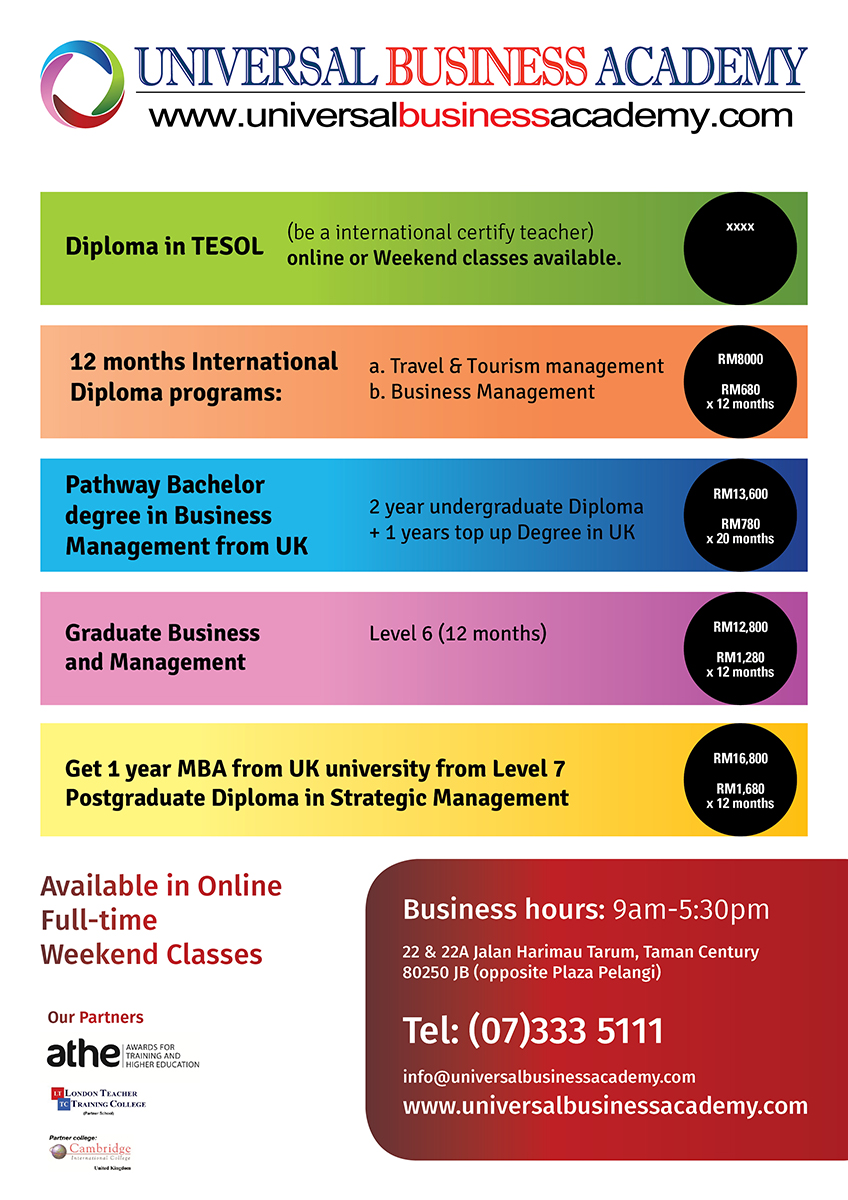 Modern Professional Training Flyer Design For Universal Business Academy By Creative Type Design 6247665