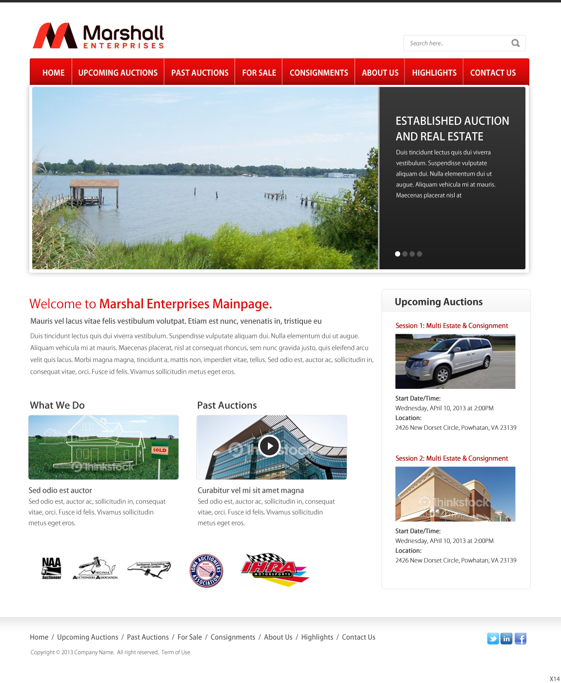 Wordpress Design by pb for AuctionServices.com, Inc. | Design #1656675