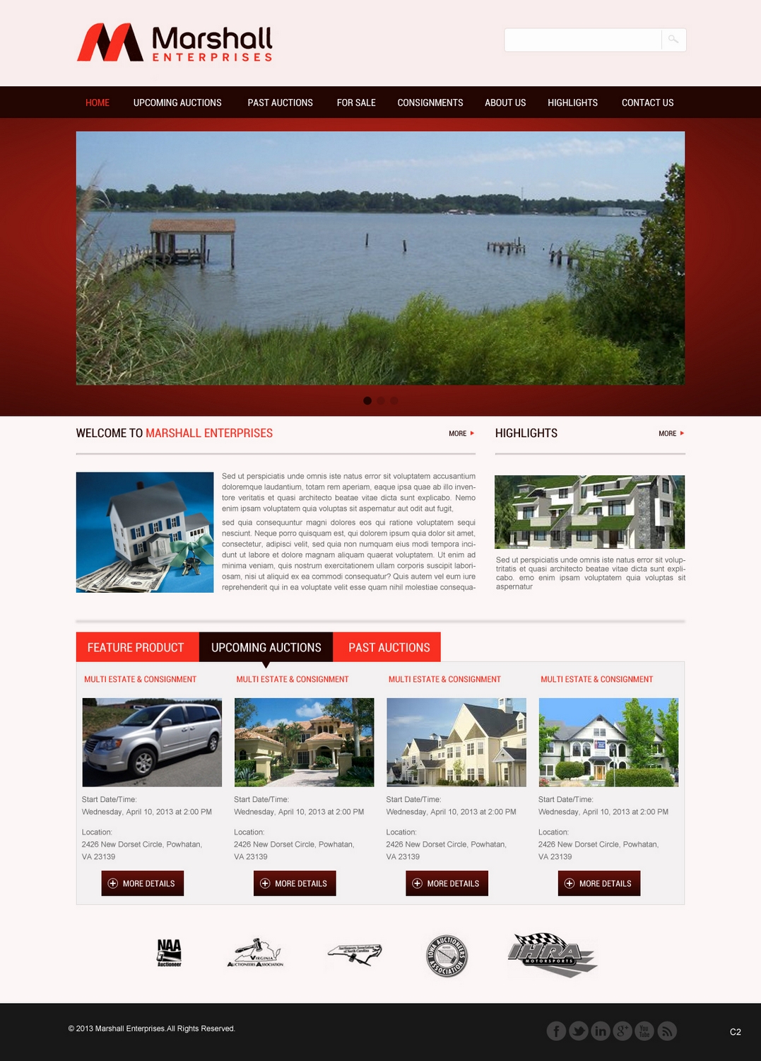 Wordpress Design by pb for AuctionServices.com, Inc. | Design #1661853