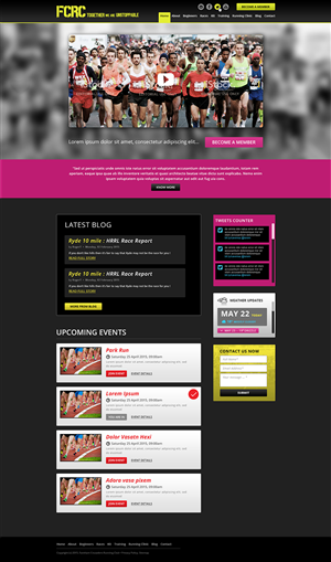 Website design for fareham crusaders running club, based in hampshire uk... a social running club fo