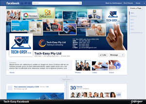 Facebook Design by gekgrfx for Tech-Easy Pty Ltd | Design: #1657601