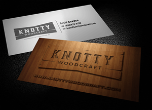 Knotty Woodcraft eye catching business card | Design de Carte de Visite par Riz'