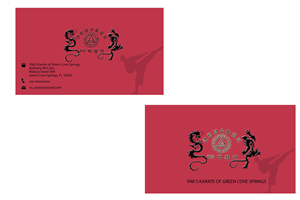 Business Card Design by monarch architects for Pak''s Karate of Green Cove Springs | Design: #6301909