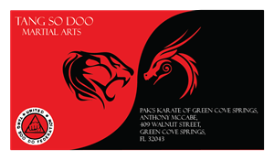 Business Card Design by joaquim.1994 for Pak''s Karate of Green Cove Springs | Design #6295743