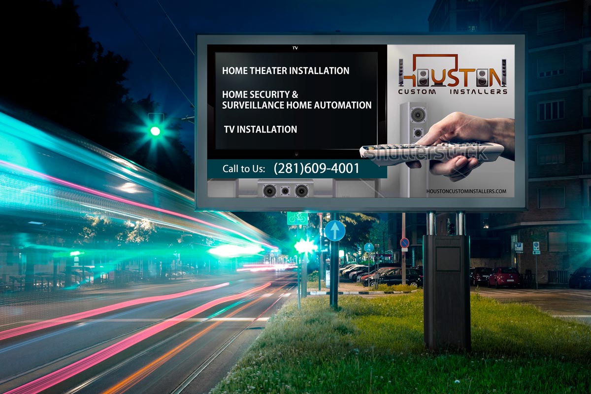 Billboard Design by xWeb.gr for Houston Custom Installers | Design #6408329