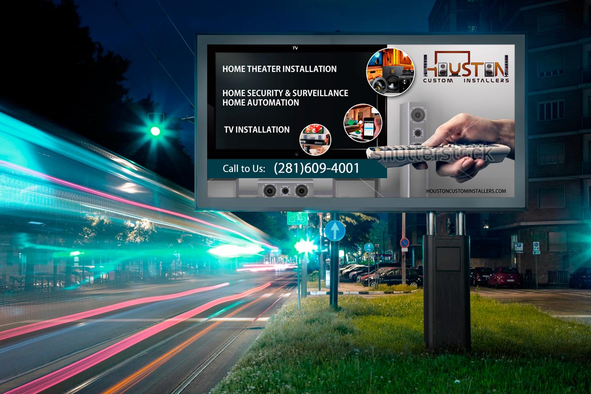 Billboard Design by xWeb.gr for Houston Custom Installers | Design #6408347