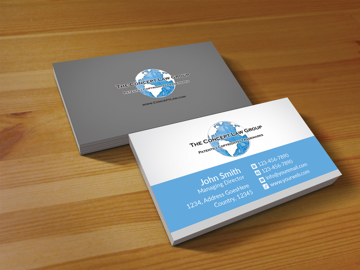 Business Card Design by Creations Box 2015 for The Concept Law Group, P.A. | Design #6253613