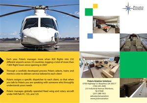 Design de Flyer par dii pour Polaris Aviation Solutions | Design : #6241361