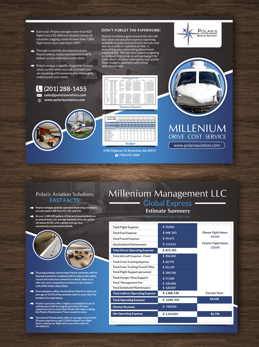 Design de Flyer par ESolz Technologies pour Polaris Aviation Solutions | Design : #6284730