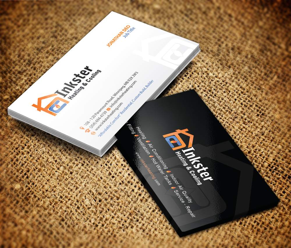 Stationery Design by Sarmishtha Chattopadhyay_loginchange for Inkster Heating and Cooling | Design #6324659