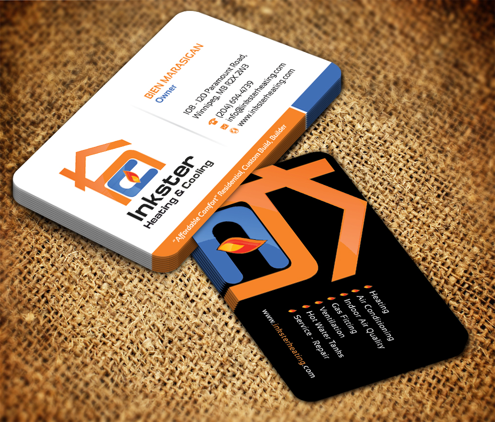 Stationery Design by Sarmishtha Chattopadhyay_loginchange for Inkster Heating and Cooling | Design #6370807