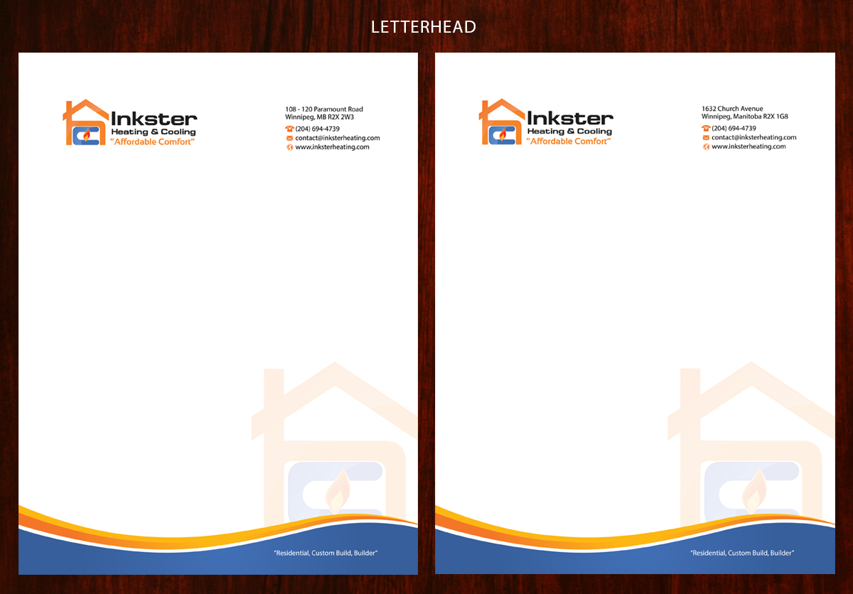 Schreibwaren-Design von Sarmishtha Chattopadhyay_loginchange für Inkster Heating and Cooling | Design #6438477