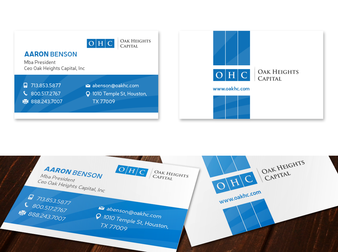 Business Card Design by folker for Oak Heights Capital, Inc | Design #6267994