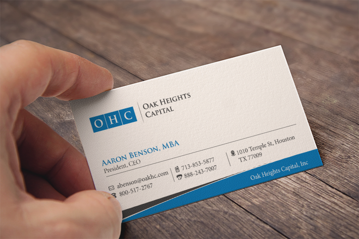 Business Card Design by toyz86 for Oak Heights Capital, Inc | Design #6261331