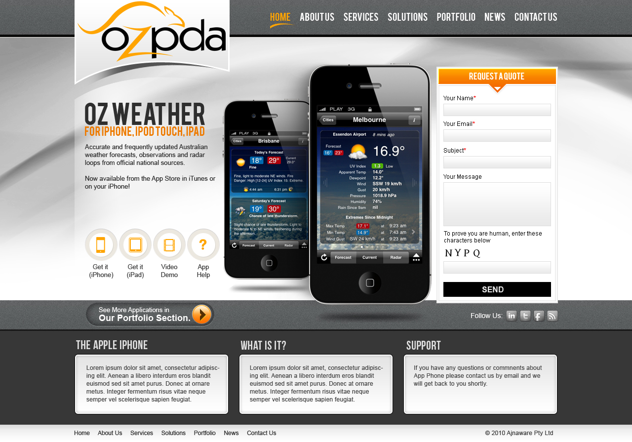Diseño Web por Mayank Patel para Ajnaware Pty Ltd | Diseño #332485