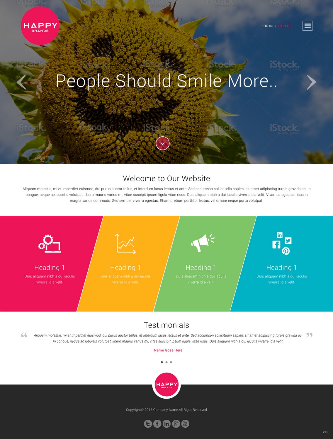 Wordpress Design by pb for Happy Brands | Design #6248501