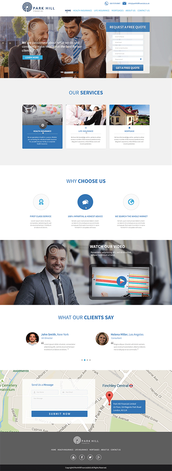 Web-Design von CoolDesignz für Park Hill Financial | Design #6243390