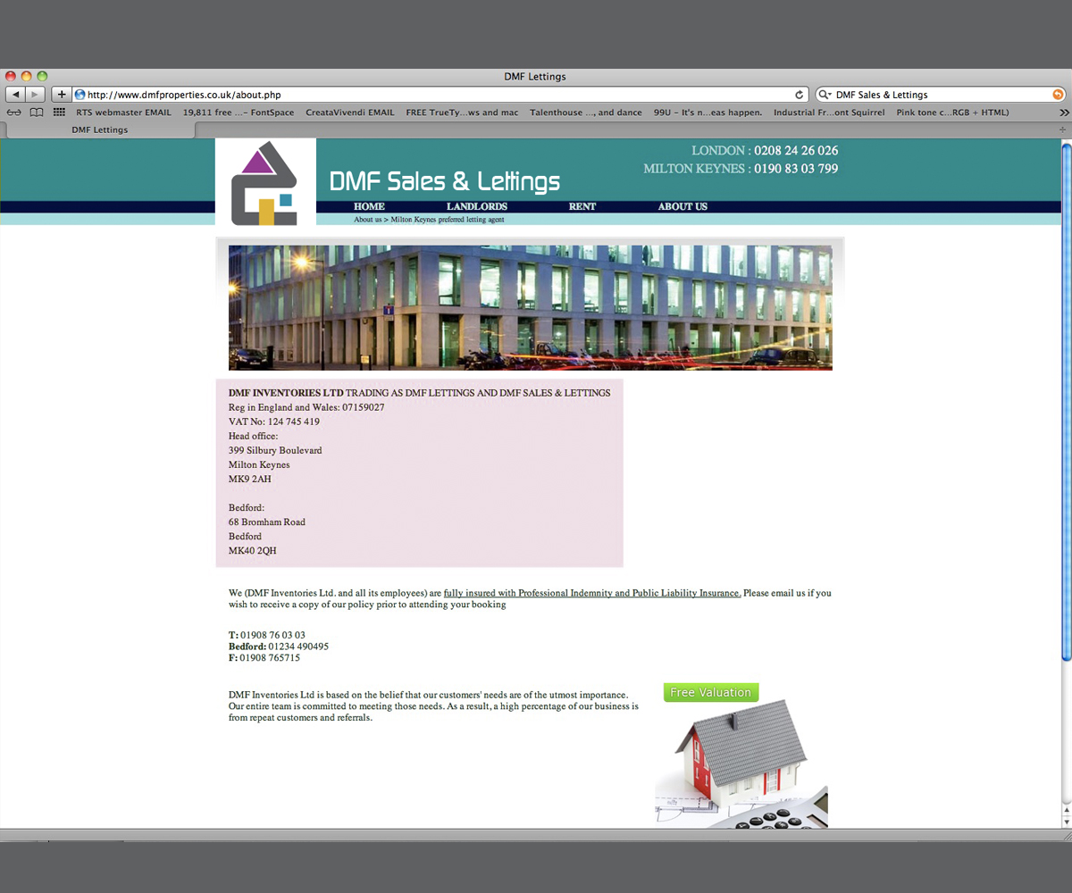 Logo Design by WholeBranding® for DMF SALES & LETTINGS | Design #1659606