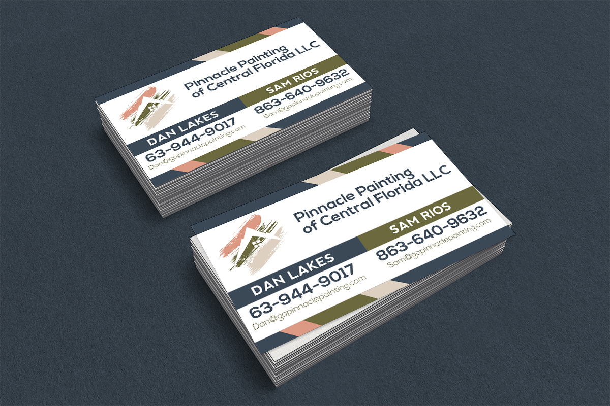 Business Card Design by Intro Base for Pinnacle Painting of Central Florida, LLC | Design #6249629